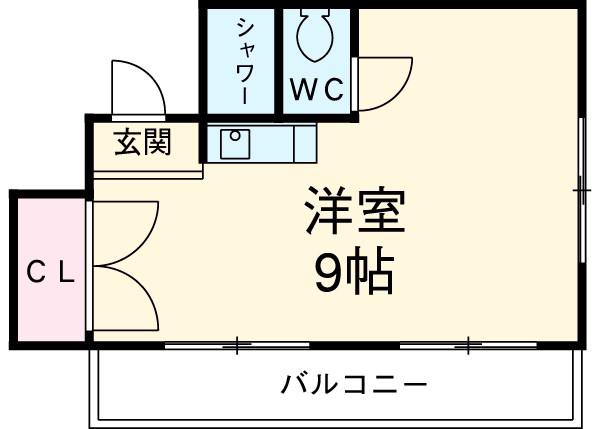 ハートイン野並(ワンルーム/3階)の間取り写真