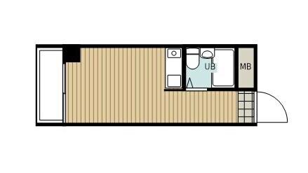 鶴ヶ島宝マンション(ワンルーム/6階)の間取り写真