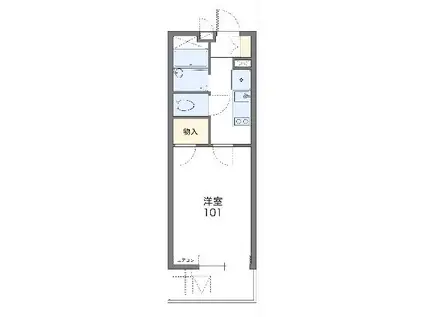 レオパレスROAD&SKY(1K/2階)の間取り写真