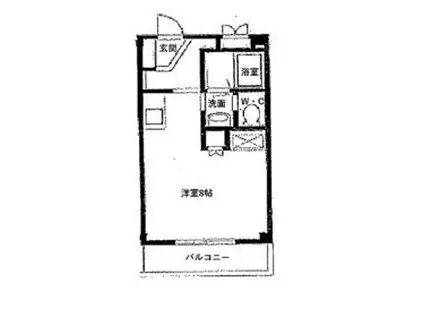 シャンブルYOSHIMI(ワンルーム/2階)の間取り写真