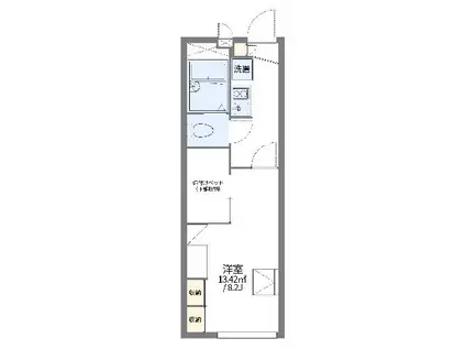 レオパレス鴻の巣(1K/2階)の間取り写真