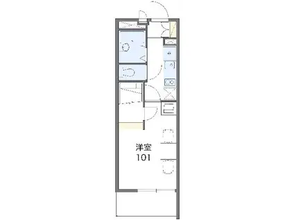 レオパレス幸(1K/1階)の間取り写真