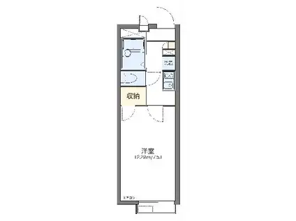 レオパレス里(1K/2階)の間取り写真
