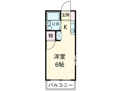 ピュアパレス新津田沼(ワンルーム/2階)の間取り写真