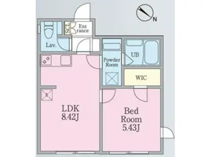 V-STYLE幡ヶ谷(1LDK/3階)の間取り写真