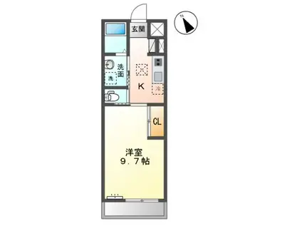 木更津市瓜倉アパート(1K/1階)の間取り写真