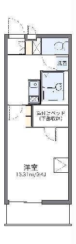 エクセル竹田(1K/3階)の間取り写真
