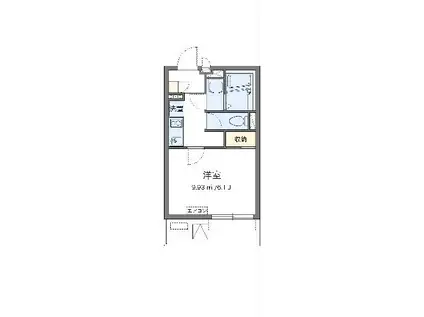 レオネクストレジスター本郷(1K/4階)の間取り写真