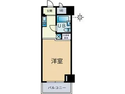 メインステージ新丸子駅前(ワンルーム/4階)の間取り写真