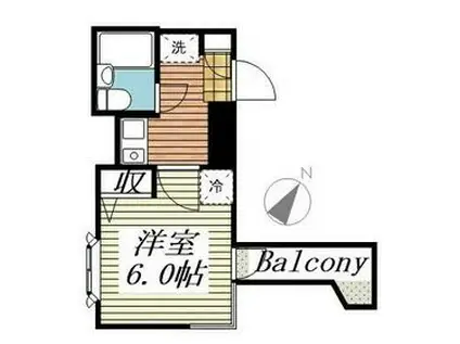 ヴァンハウス横須賀中央(1K/4階)の間取り写真