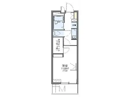 レオパレスティラーノ(1K/1階)の間取り写真