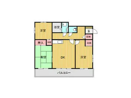 ルミエール松ヶ丘(3DK/4階)の間取り写真