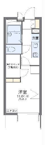 レオパレスソフィア 壱番館(1K/4階)の間取り写真