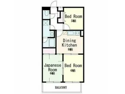 ルミエール松ヶ丘(3LDK/1階)の間取り写真