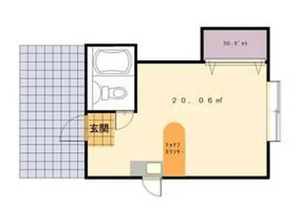 山手倶楽部(1K/1階)の間取り写真