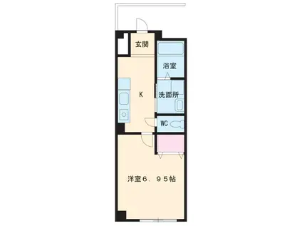 OPULENCE若宮(1K/2階)の間取り写真