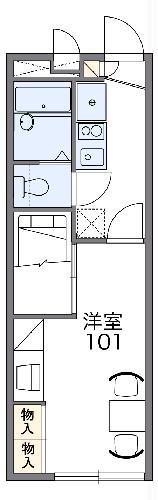 レオパレス輝竜(1K/2階)の間取り写真