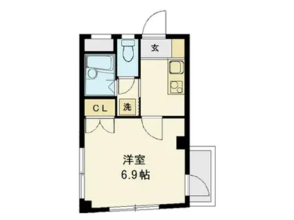 JRS.M(1K/1階)の間取り写真