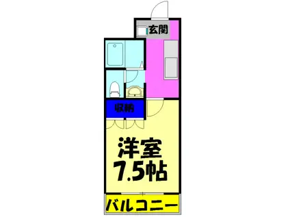 ALPORTO(1K/1階)の間取り写真