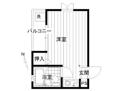 アユフラッツ(ワンルーム/1階)の間取り写真