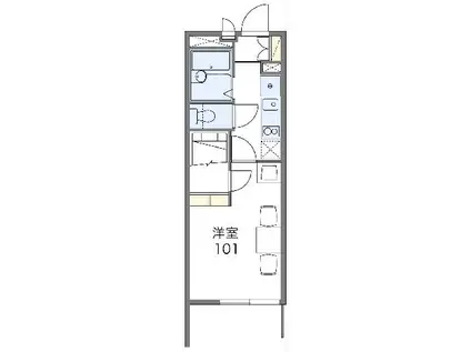 レオパレス八千代(1K/4階)の間取り写真