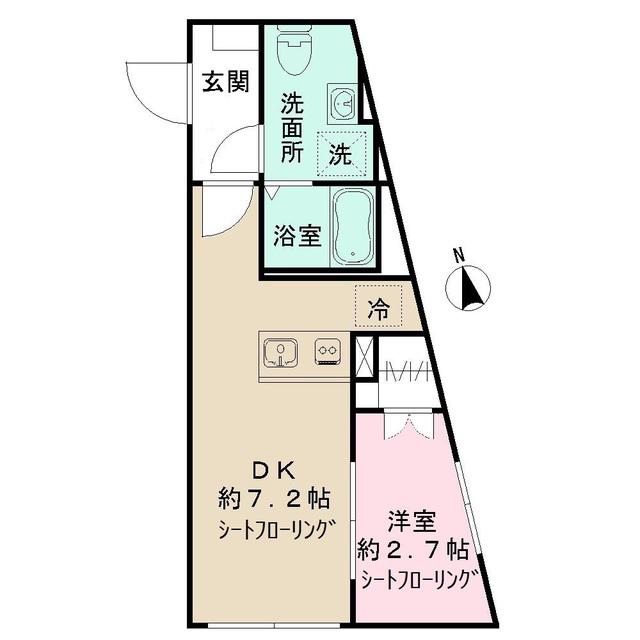 VALUE MAISON HIGASHI(1DK/5階)の間取り写真