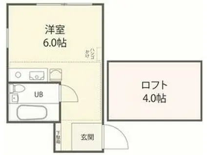 ユナイトANZENアリソン・ベッケル(ワンルーム/2階)の間取り写真