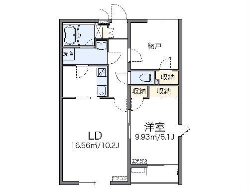 レオネクストシルクⅡ(1SLDK/2階)の間取り写真
