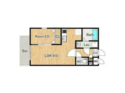 ジーメゾン我孫子セレニア(1LDK/1階)の間取り写真