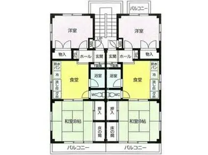 フジマンション(2DK/3階)の間取り写真