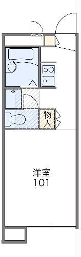 レオパレス中野川(1K/2階)の間取り写真