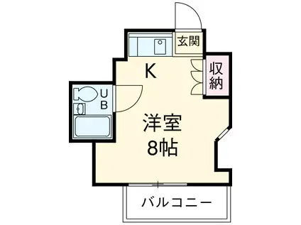 スタンフォードシティ三軒茶屋(ワンルーム/2階)の間取り写真