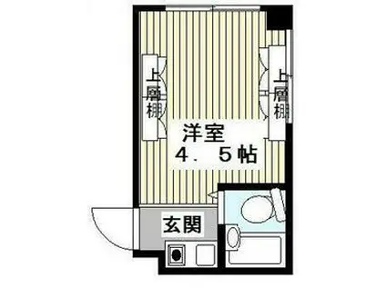 ニューハイツ中目黒(ワンルーム/4階)の間取り写真
