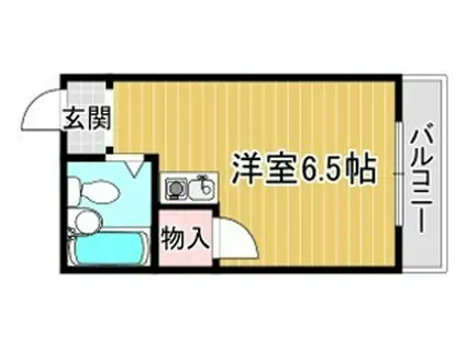 ステイツM(1K/3階)の間取り写真