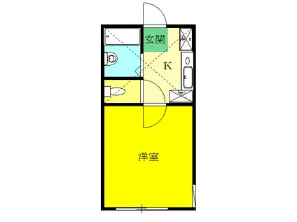 プランドール(1K/1階)の間取り写真