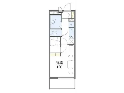 レオパレスサイレンスK(1K/3階)の間取り写真