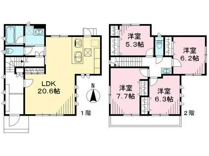 東急大井町線 緑が丘駅(東京) 徒歩5分 2階建 築8年(4LDK)の間取り写真
