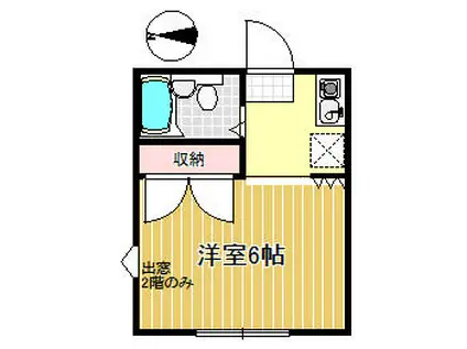 埼玉大学生 専用アパート メゾンカルチェラタン(ワンルーム/2階)の間取り写真