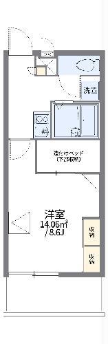 レオパレスエコミックユー(1K/1階)の間取り写真