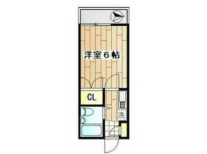 WOODBELLⅡA棟(1K/1階)の間取り写真