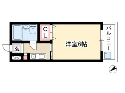 パールマンション社台(ワンルーム/3階)の間取り写真