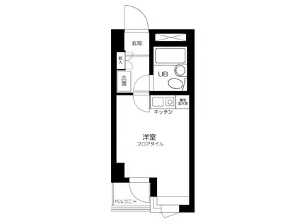 ダイアパレス上野第2(ワンルーム/5階)の間取り写真