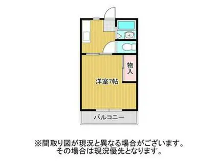 コーポサンライズA棟・B棟(1K/1階)の間取り写真