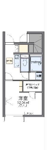 レオネクストBRAND NEW(1K/1階)の間取り写真