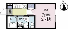 藤崎4丁目アパート(1K/1階)の間取り写真