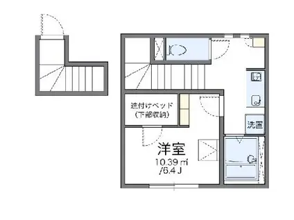 レオパレス八田(1K/2階)の間取り写真