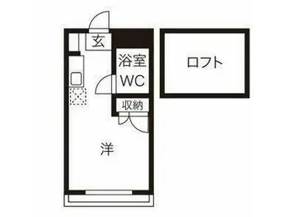 グリーンヒルズ弐番館(ワンルーム/2階)の間取り写真