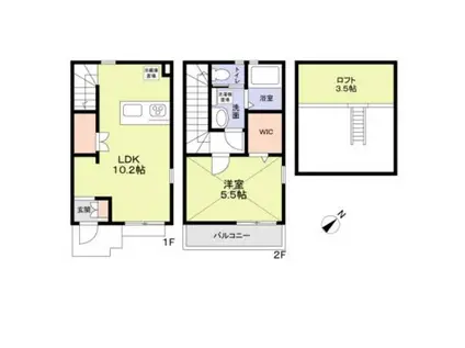 プラージュ材木座(1LDK)の間取り写真