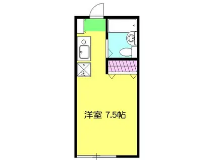 ティアラ 湘南辻堂(ワンルーム/1階)の間取り写真