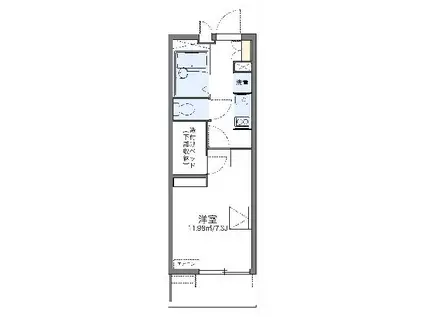 レオパレスNEEDS(1K/1階)の間取り写真